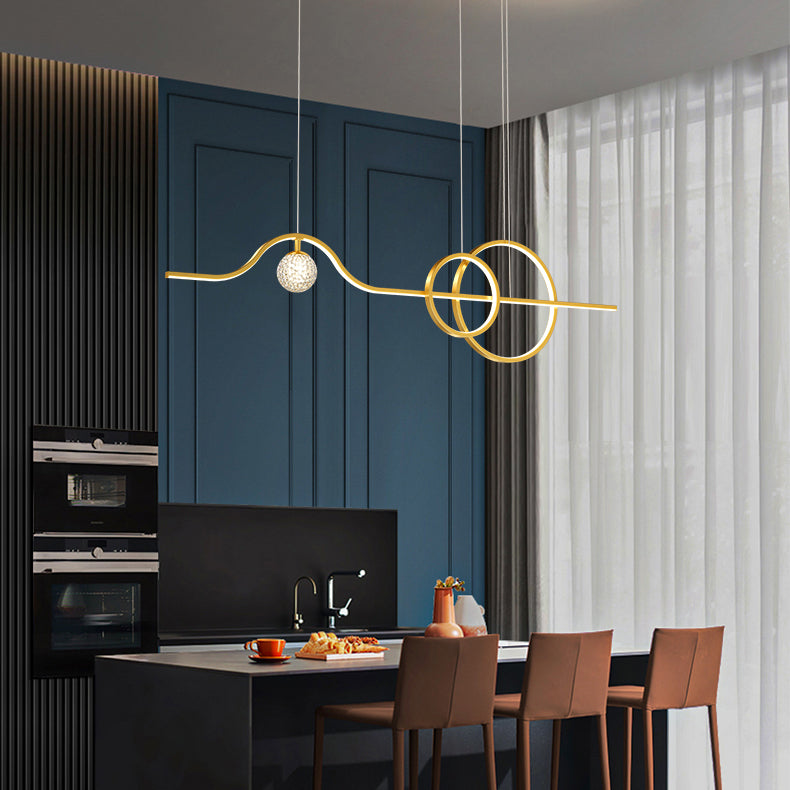 Apparecchi di illuminazione dell'isola lineare Modern Style Metal Kitchen Candant Lights