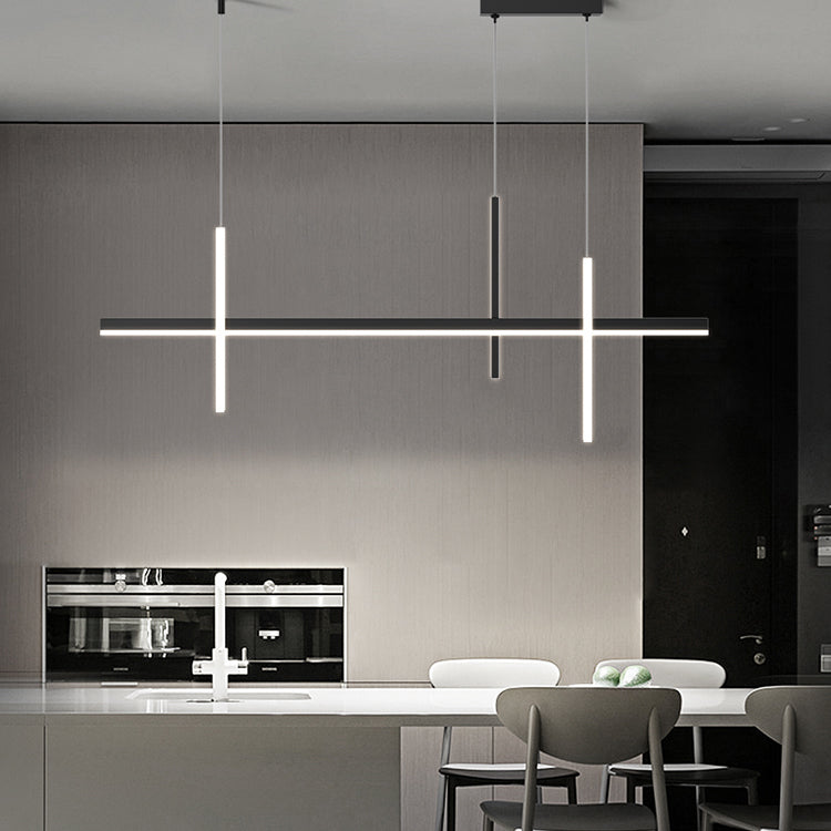 Modern Linear Chandeliers Island Light Fixtures Metal Chandeliers for Dining Room