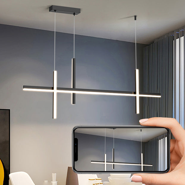 Modern Linear Chandeliers Island Light Fixtures Metal Chandeliers for Dining Room