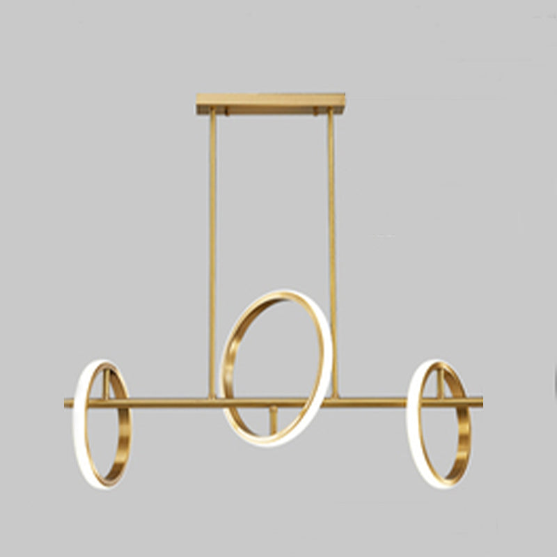 Circle Chandelier Light Fixtures Contemporary Metal Pendant Lights for Kitchen Island