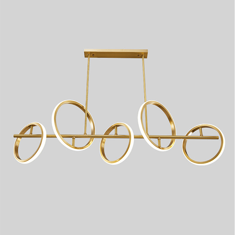 Circle Chandelier Light Fixtures Contemporary Metal Pendant Lights for Kitchen Island