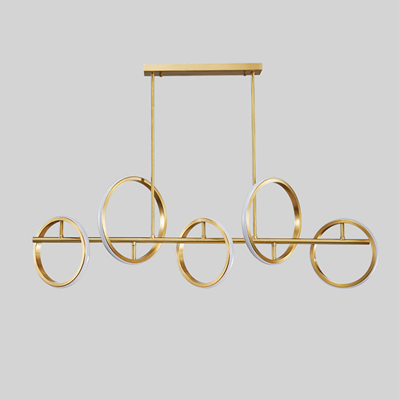 Circle Chandelier Light Fixtures Contemporary Metal Pendant Lights for Kitchen Island