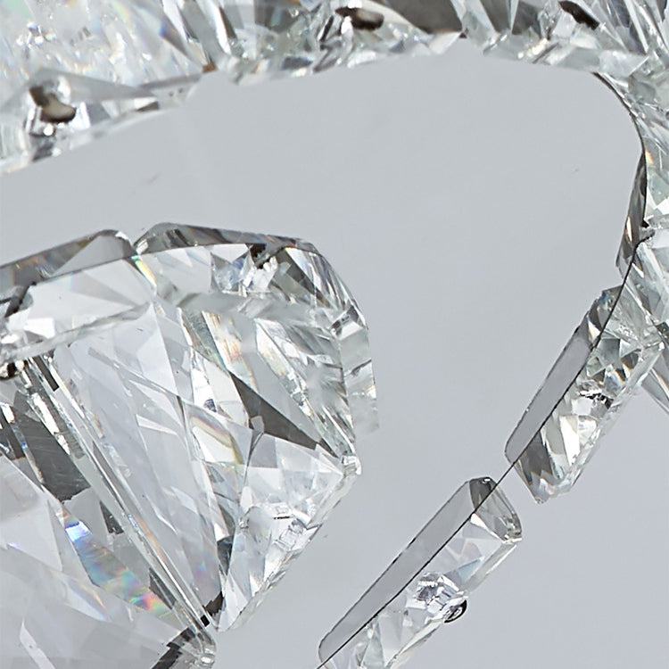 Geometric Island Lighting Contemporary Crystal Island Lights in Silver