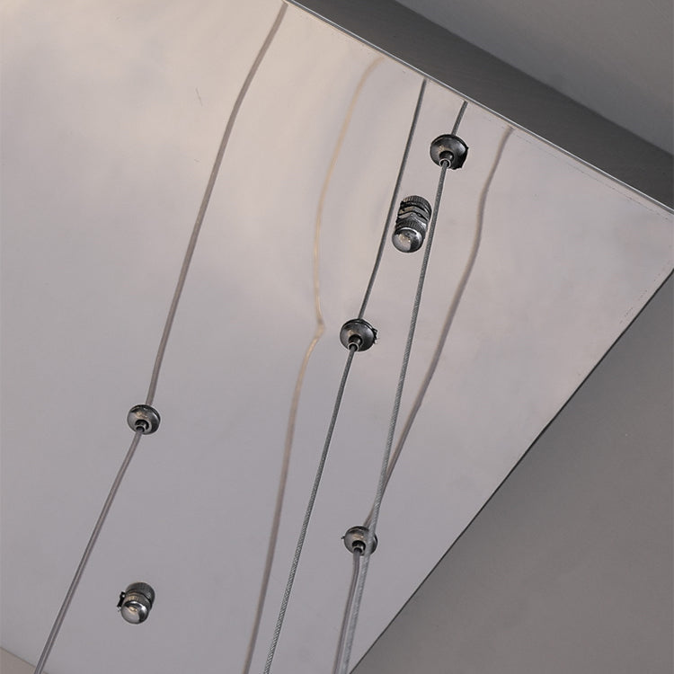 Geometric Island Lighting Contemporary Crystal Island Lights in Silver
