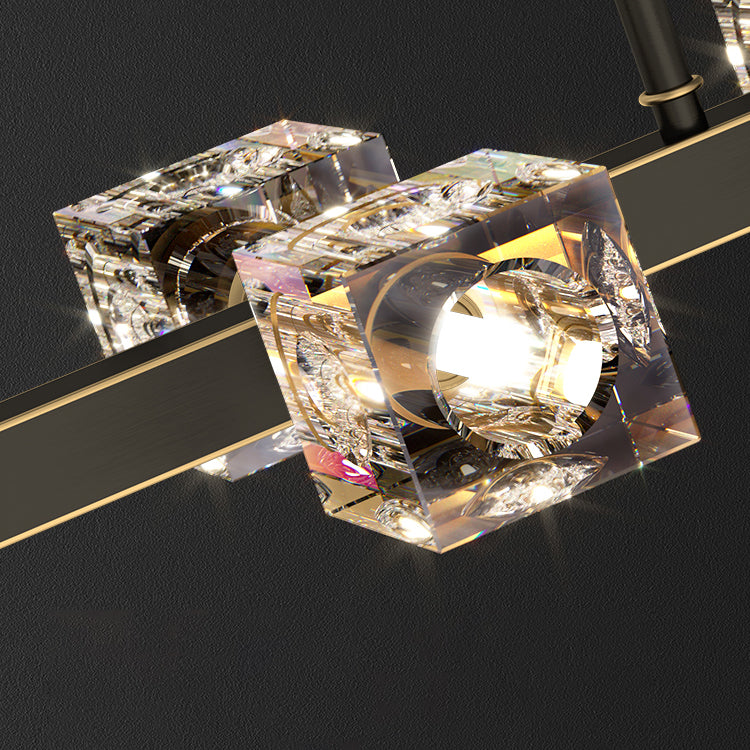 Cube Island Lighting Luces de isla contemporánea con sombra de cristal