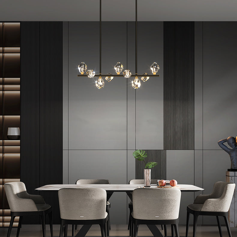 Cone Island Lighting Contemporary Crystal Island Lights for Dining Room