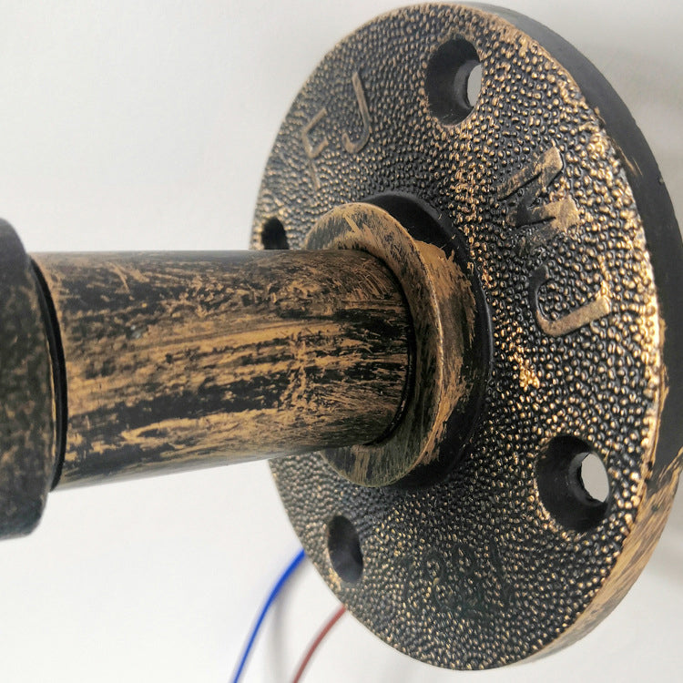 Metal Water Pipe Shade Wall Lighting Industrial Style 1 Light Wall Mounted Light Fixture