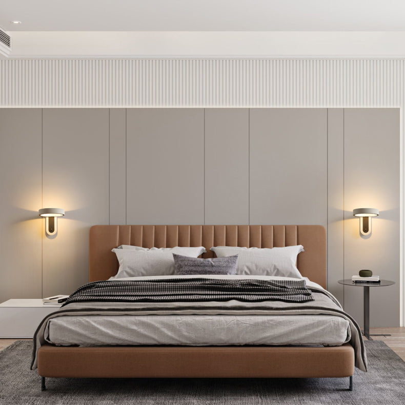 Metall runde Schattenwandbeleuchtung moderner Stil 1 Leuchtwand montiertes Leuchten in Grau