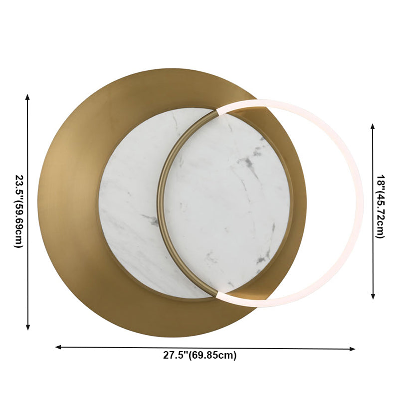 Metall runde Schattenwandbeleuchtung moderner Stil 1 Leichtem Wandleuchte in Messing