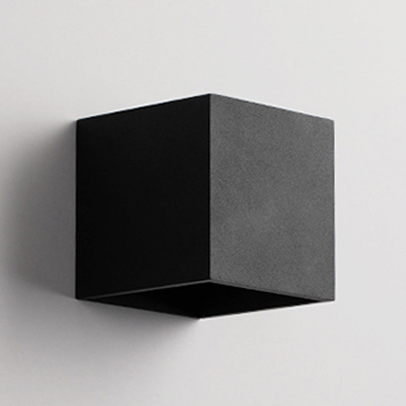 2-Light Metal Wall Lighting Modern Rectangular Shade Wall Mounted Light Fixture