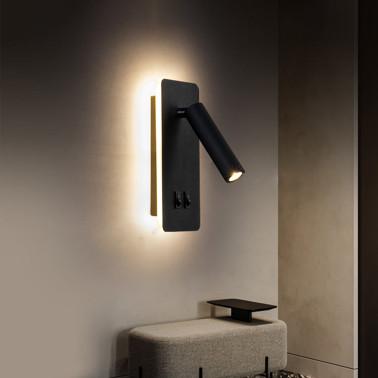 1 Light Metal Geometric Shade Reading Wall Lighting Modern Style Wall Mounted Light Fixture