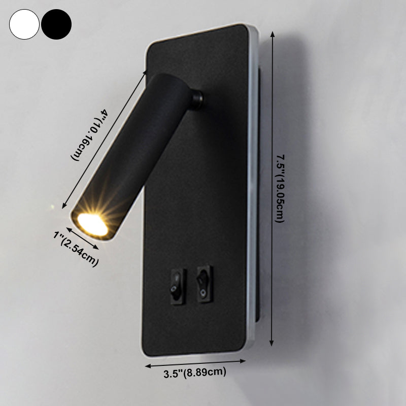 1 Light Metal Geometric Shade Reading Wall Lighting Modern Style Wall Mounted Light Fixture