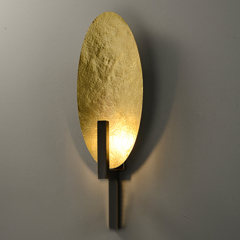 Lámparas de pared geométrica de metal Estilo moderno 1 Luz de luz Luz de luz en oro