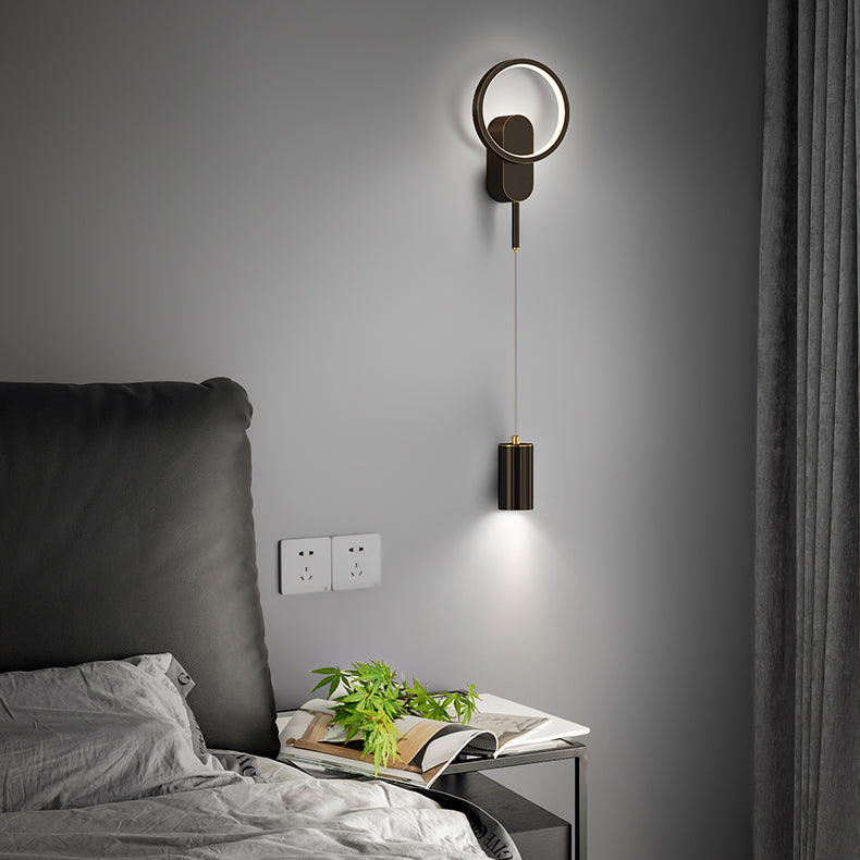 Lámparas de pared LED geométrica de metal estilo moderno de estilo múltiple luminos