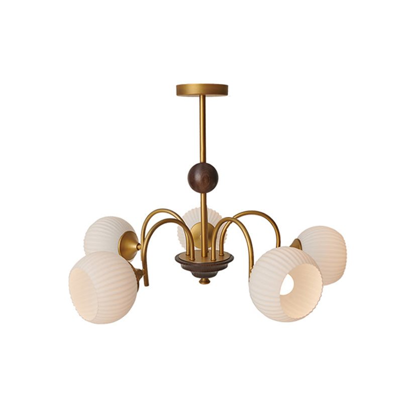 Lampadario moderno di lussuoso luminoso in vetro luminoso per spazi interni