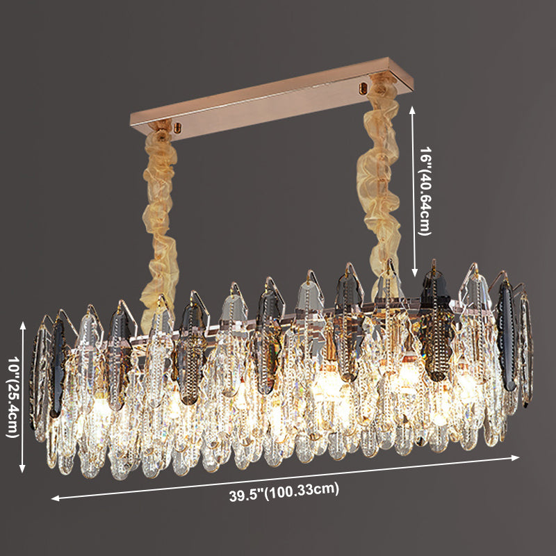 Geometrische hängende Leuchten zeitgenössischer Kristallküchen Anhänger Lichter