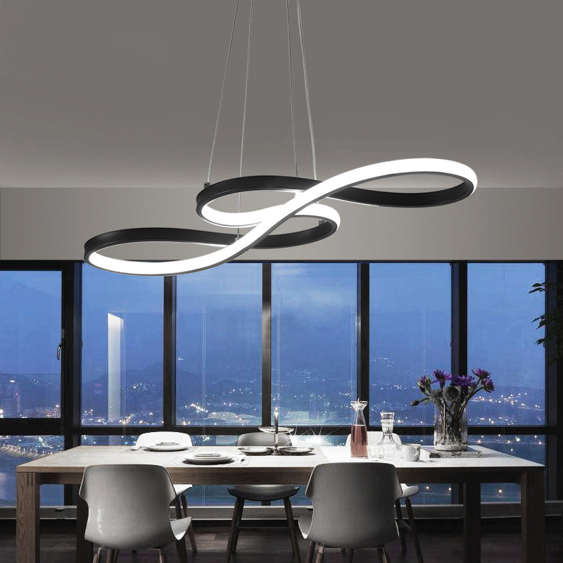 Twist Chandelier Pendant Light Modern Metal Chandelier for Dining Room