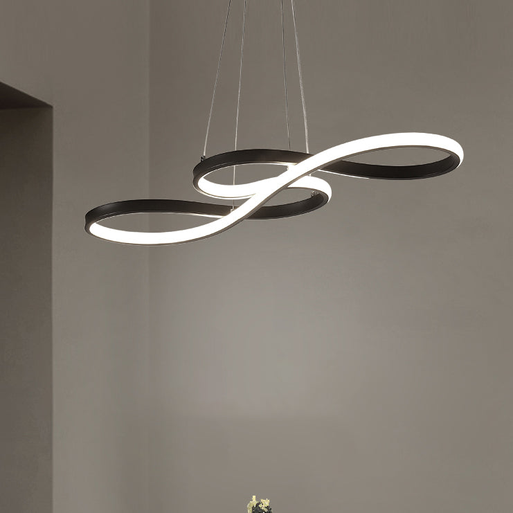 Twist Chandelier Pendant Light Modern Metal Chandelier for Dining Room