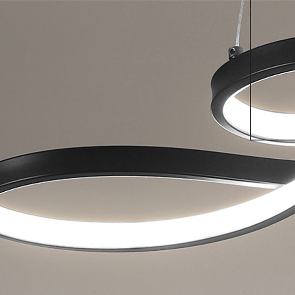 Twist Chandelier Pendant Light Modern Metal Chandelier for Dining Room