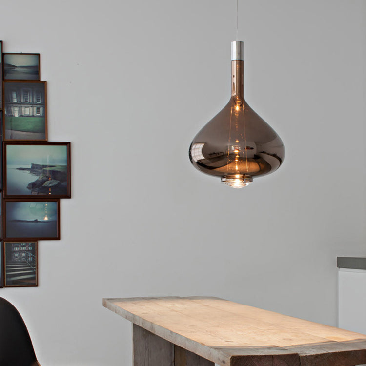 Moderne kreative einheizliche Lichtelektroplate Eisengeometrische Hanglampe mit Glasschatten