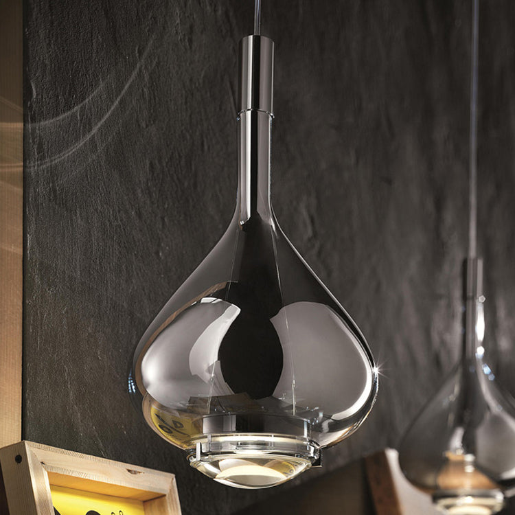 Moderne kreative einheizliche Lichtelektroplate Eisengeometrische Hanglampe mit Glasschatten