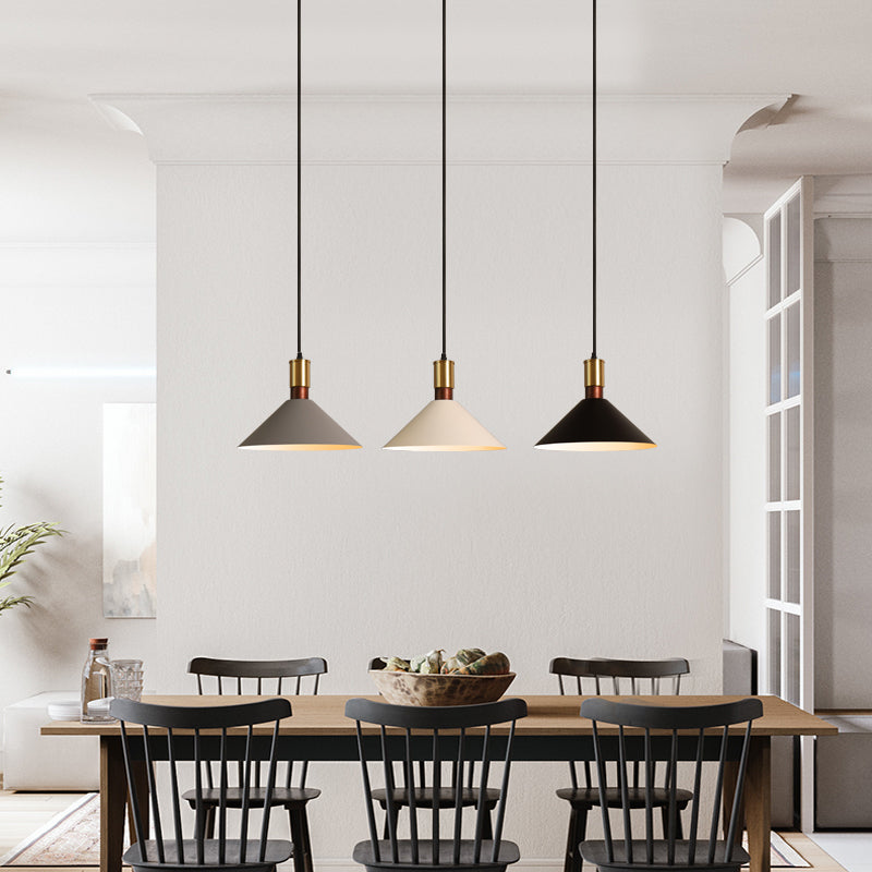 Elektroplatte Eisen anheizen helles modernes, sich verjüngter Makaroon -Hanglampe für Esszimmer