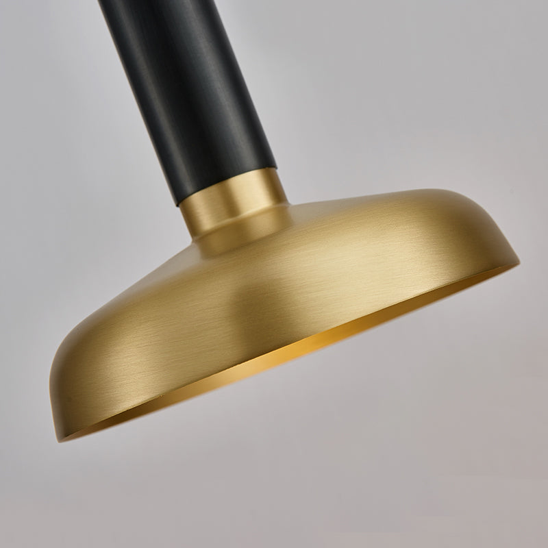 Moderne luxuriöse Single -Anhänger Leichte Kupferstange Hängelampe in Schwarz und Gold