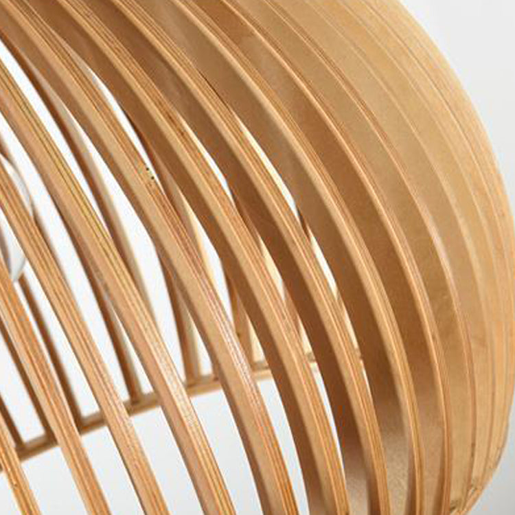 Moderne minimalistische Single Hanging Lampe Holz geometrische Anhängerlicht in der Holzfarbe