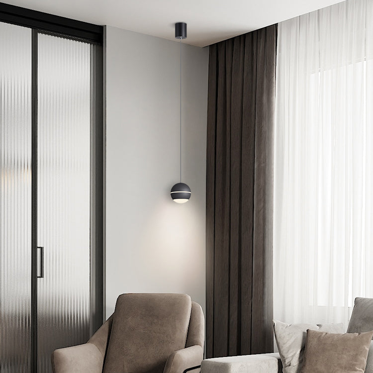 Acryl Globe -LED -Pendellicht im modernen prägnanten Stil Aluminium Innenhängelampe