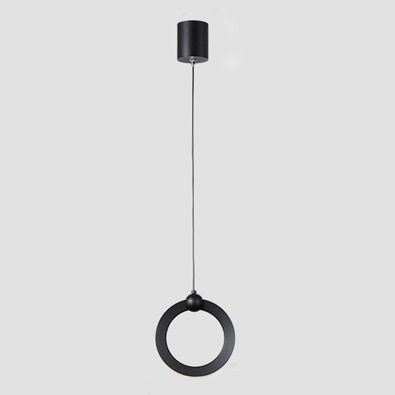 Acryl cirkelvormige LED -hangende lamp in moderne minimalistische stijl aluminium hanglamp voor slaapkamer