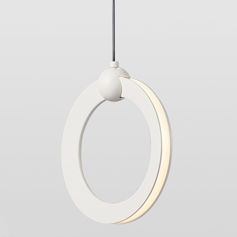 Acryl cirkelvormige LED -hangende lamp in moderne minimalistische stijl aluminium hanglamp voor slaapkamer
