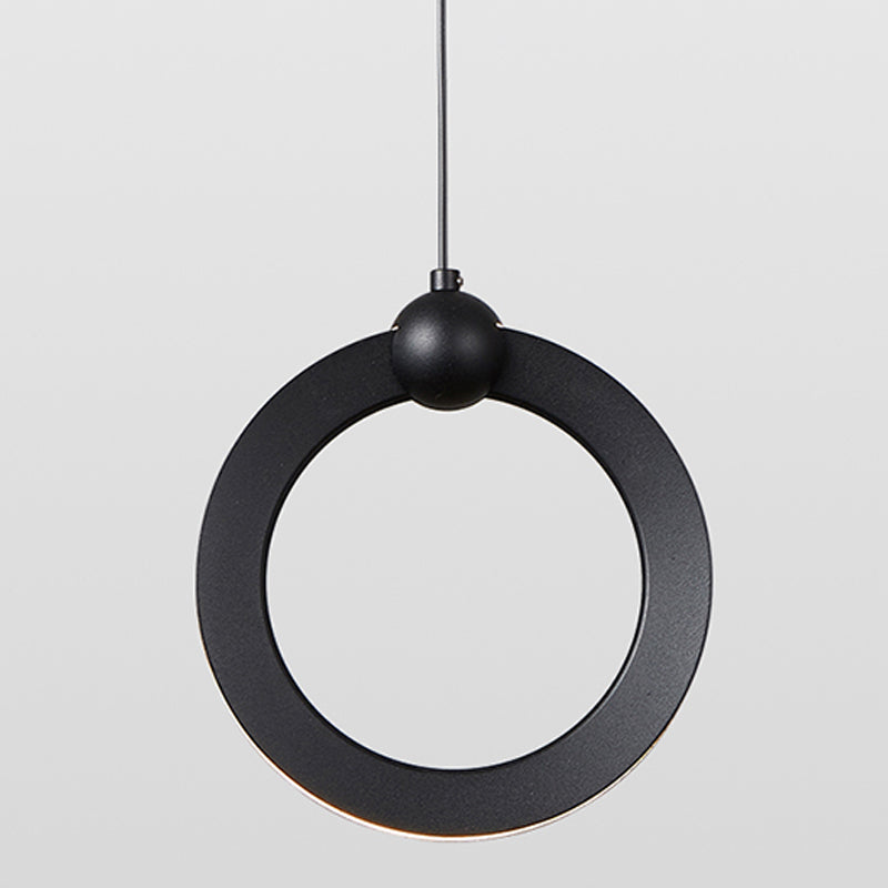 Acrylkreis -LED -Hängelampe im modernen minimalistischen Aluminium -Anhänger Licht für Schlafzimmer