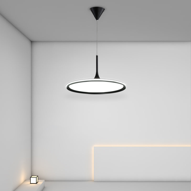 Siliconen cirkelvormige LED hanglamp in moderne beknopte aluminium indoorhangende lamp