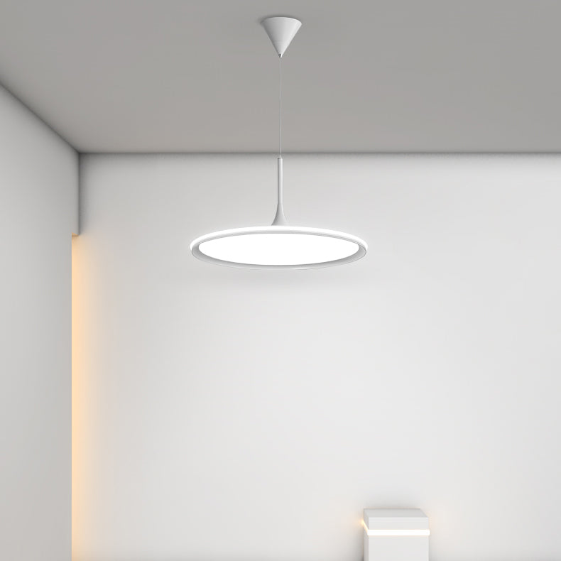 Siliconen cirkelvormige LED hanglamp in moderne beknopte aluminium indoorhangende lamp
