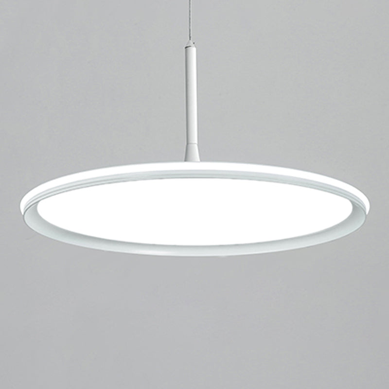 Siliconen cirkelvormige LED hanglamp in moderne beknopte aluminium indoorhangende lamp