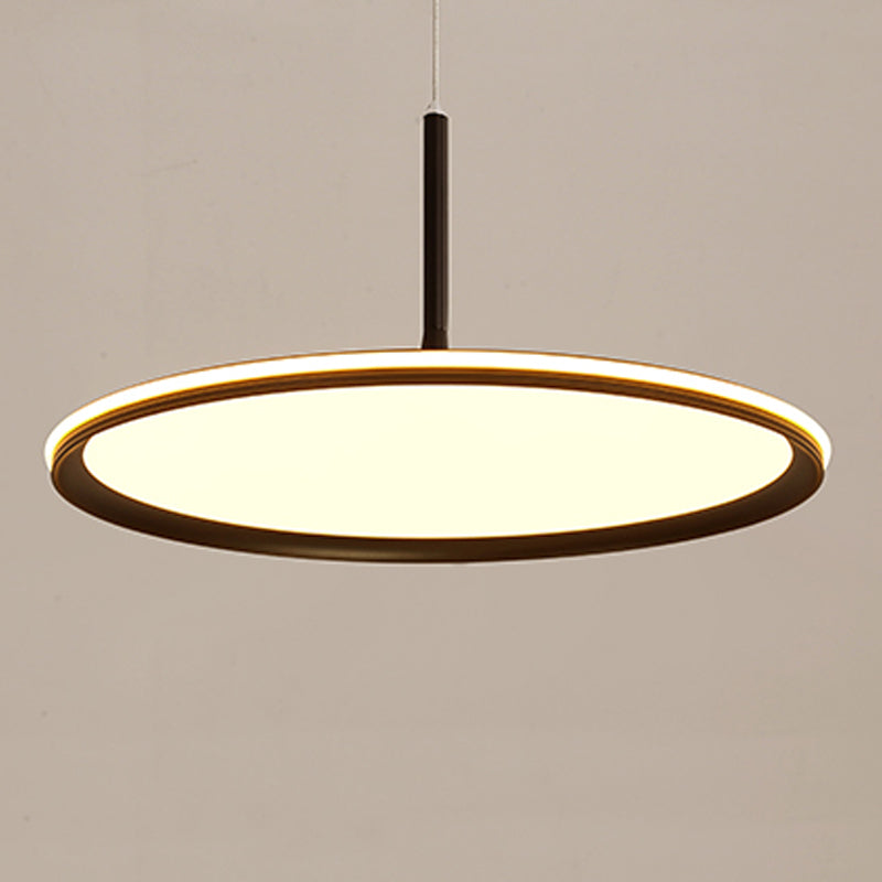 Siliconen cirkelvormige LED hanglamp in moderne beknopte aluminium indoorhangende lamp