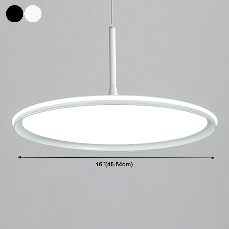 Siliconen cirkelvormige LED hanglamp in moderne beknopte aluminium indoorhangende lamp