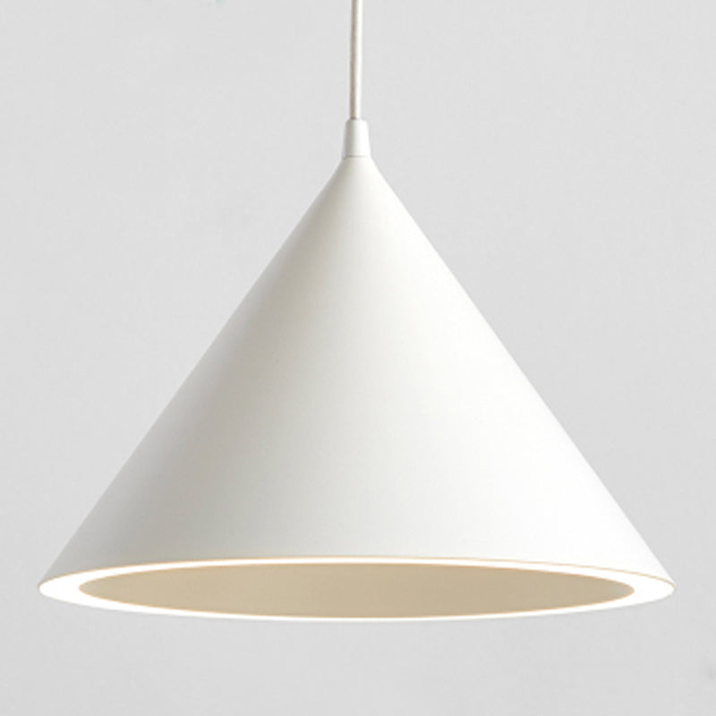 Gelakte ijzeren led hanglamp in moderne creatieve stijl acryl taps toelopende macaron hangende lamp