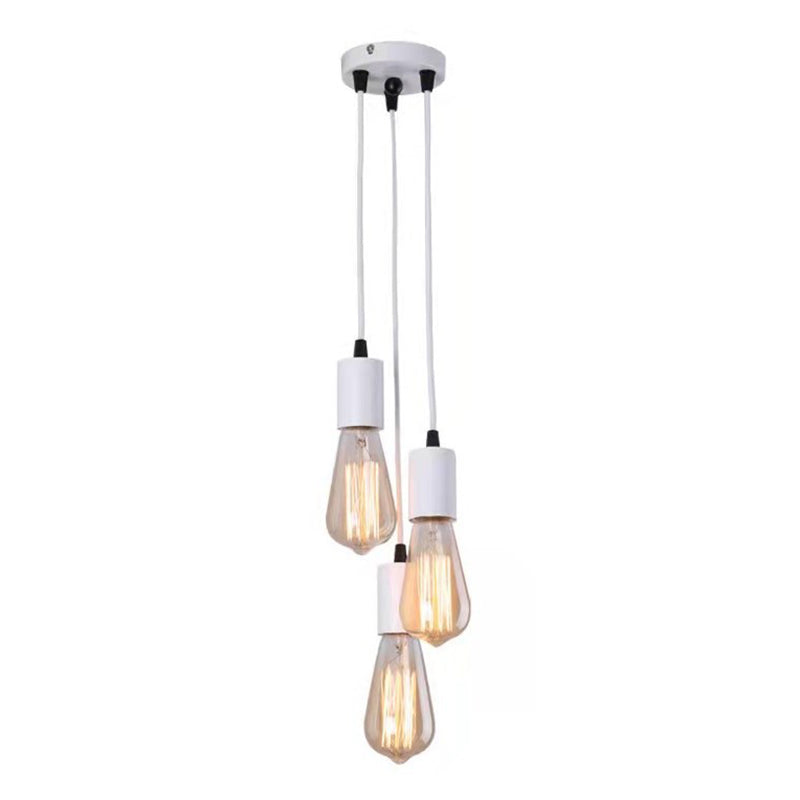 Lampada sospesa a 3 luci vintage industriale Light a sospensione in ferro battuto per spazi interni