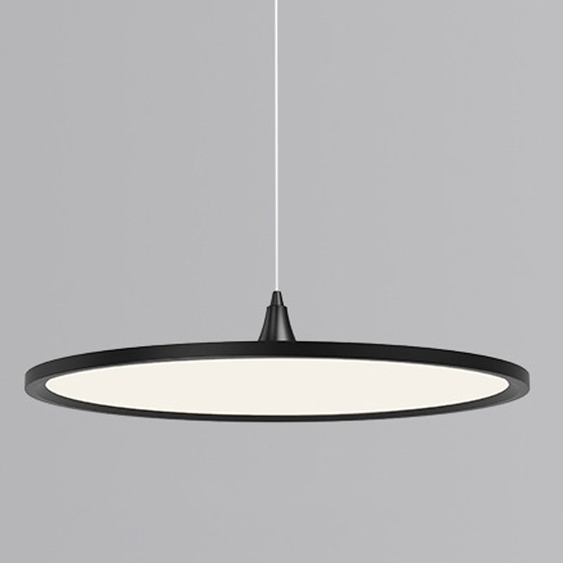 Acrylkreiskreis LED -Anhänger Licht in moderner Einfachheit lackiertes Aluminiumhängelampe für Schlafzimmer