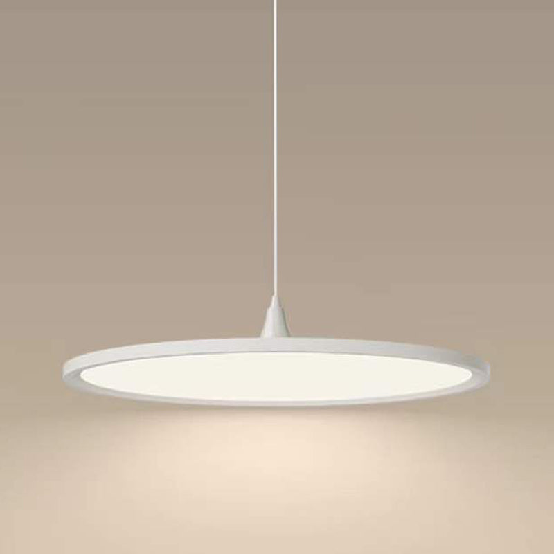 Acrylkreiskreis LED -Anhänger Licht in moderner Einfachheit lackiertes Aluminiumhängelampe für Schlafzimmer