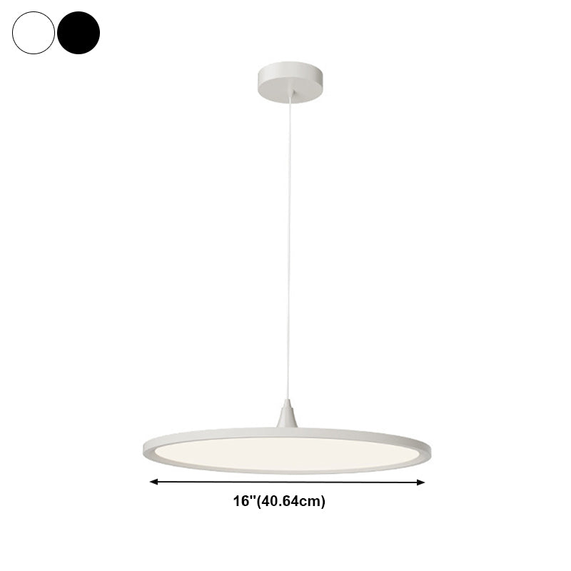 Acrylkreiskreis LED -Anhänger Licht in moderner Einfachheit lackiertes Aluminiumhängelampe für Schlafzimmer