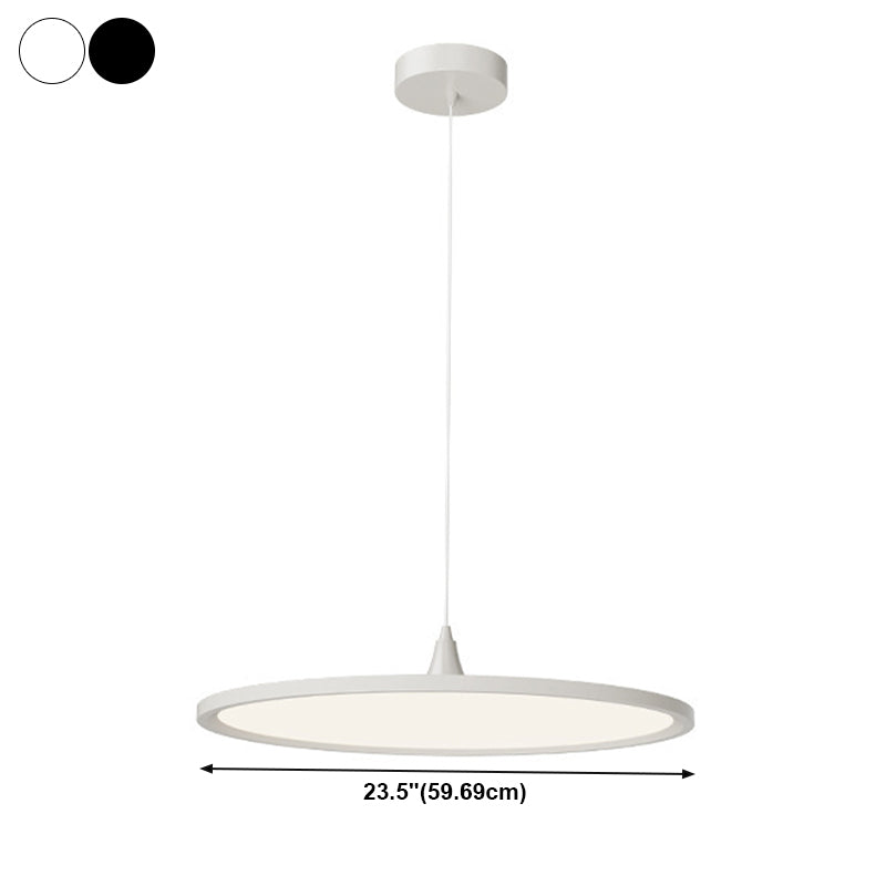 Acrylkreiskreis LED -Anhänger Licht in moderner Einfachheit lackiertes Aluminiumhängelampe für Schlafzimmer