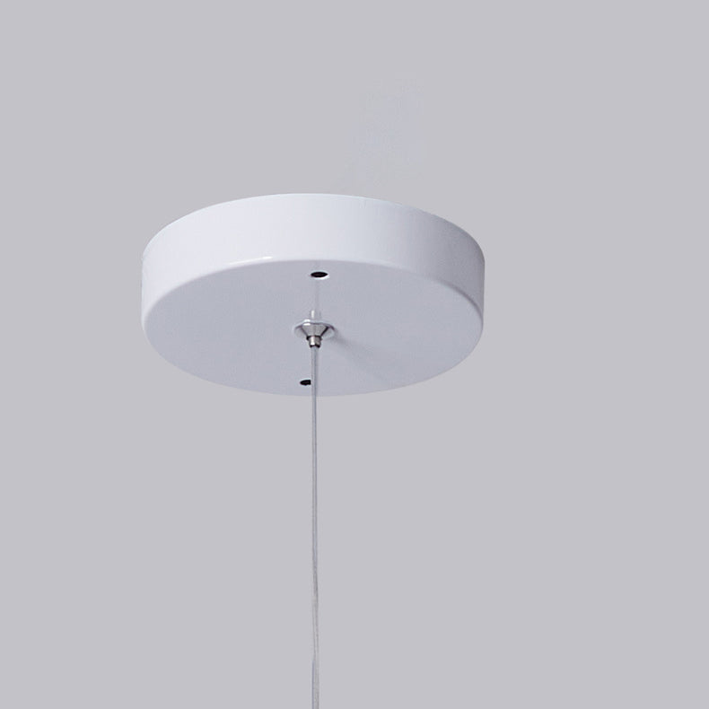 Moderne kreative hängende Lampe Holzkugel Anhänger Licht mit weißem Glasschatten