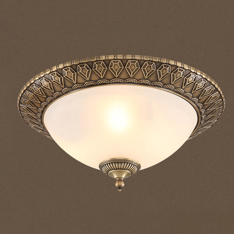 Plafonnier géométrique en verre blanc, Style traditionnel, plafonnier pour chambre à coucher