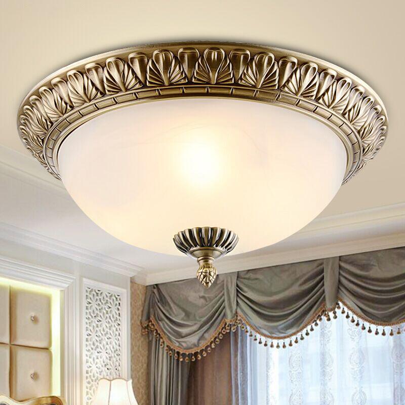 Plafonnier géométrique en verre blanc, Style traditionnel, plafonnier pour chambre à coucher