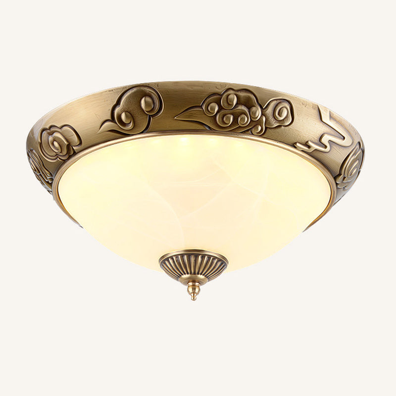 Plafonnier géométrique en verre blanc, Style traditionnel, plafonnier pour chambre à coucher