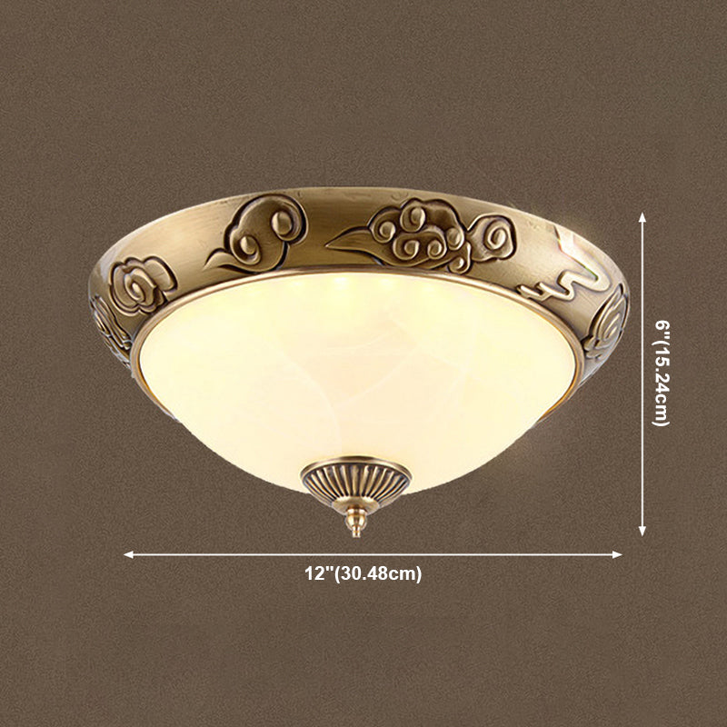 Plafonnier géométrique en verre blanc, Style traditionnel, plafonnier pour chambre à coucher