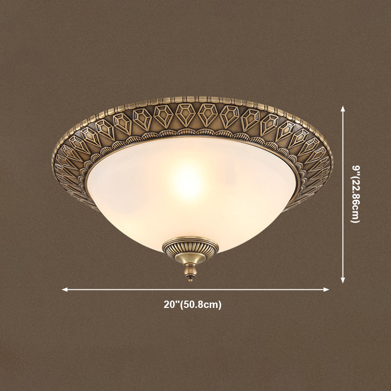 Plafonnier géométrique en verre blanc, Style traditionnel, plafonnier pour chambre à coucher