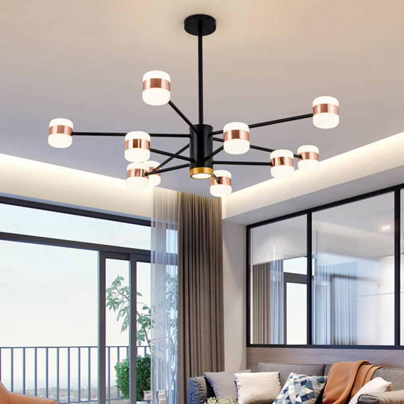 Rose Gold Sputnik Chandelier Postmodern LED Acrylic Pendant Light Fixture